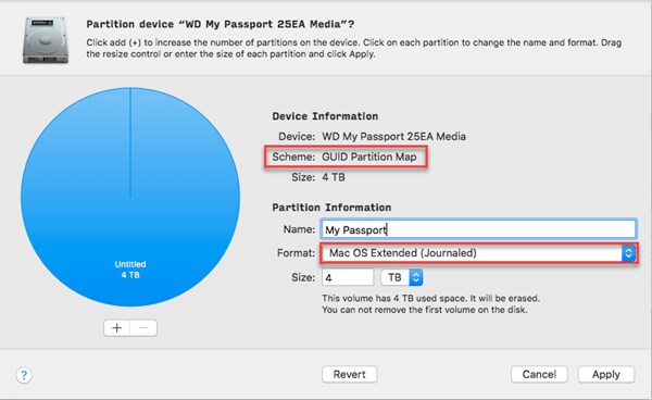 wd my passport for mac os x extended journaled